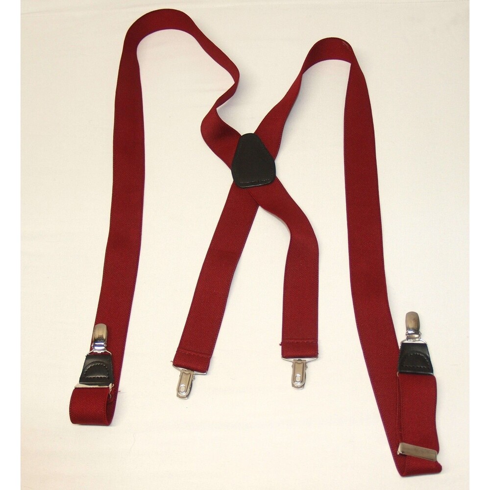 Men's Suspenders Burgundy or Wine Color look amazing